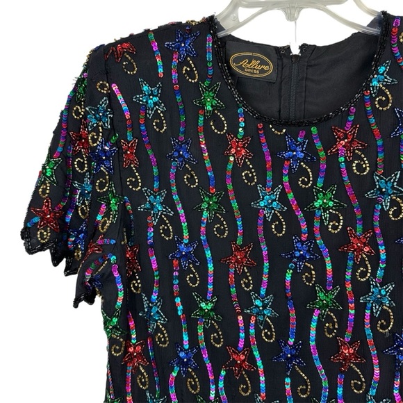 Vintage Beaded Sequin Star Top M - Picture 3 of 11